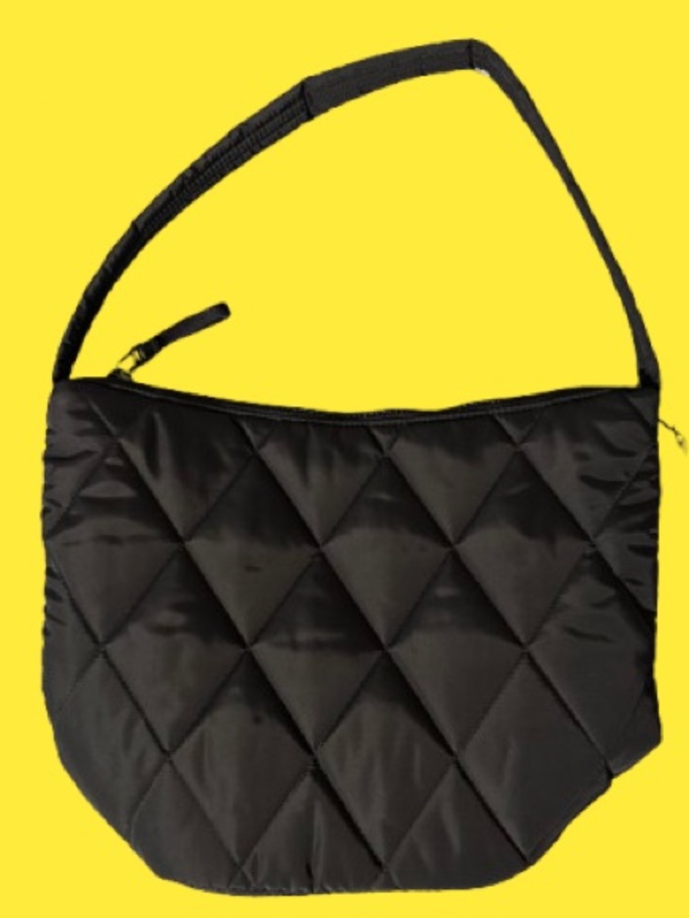 Vera Bradley Black Quilted Slouchy Shoulder Bag-NWT-Moonless Night